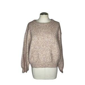 Joseph A Textured Knit Sweater Neutral Oatmeal Beige Pullover Women’s